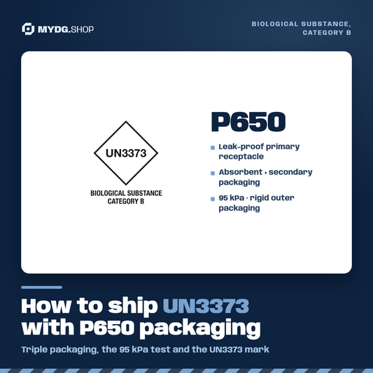 How to Ship UN3373 (Category B) with P650 Packaging