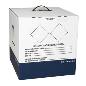 BioTherm 30 | 320x320x320mm | 19,3kg dry ice | 120+ | IATA | ADR | ADN | RID