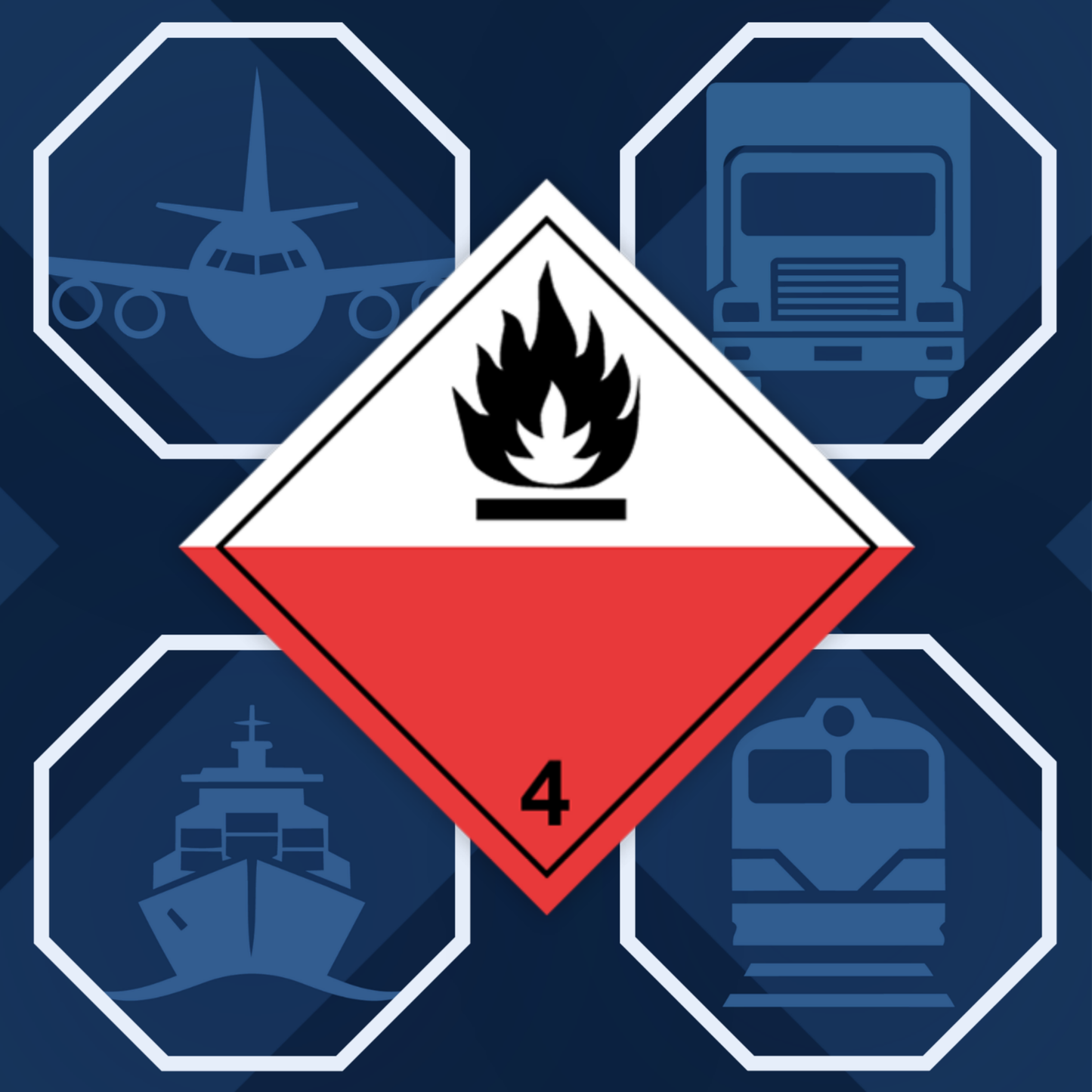Class 4 | 4.2 Substances liable to spontaneous combustion | Without text | Self-adhesive for Dangerous Goods Transport | Water and UV Resistant Polypropylene | BS5609 | IATA | ADR | IMDG | ADN | RID