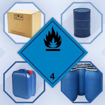 Class 4 | 4.3 Substances that create flammable gases when in contact with water | Without text | Self-adhesive fo | MYDG.SHOP