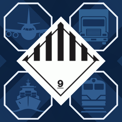 Class 9 | 9.0 Miscellaneous | Without text | Self-adhesive for Dangerous Goods Transport | Water and UV Resistant Polypropylene | BS5609 | IATA | ADR | IMDG | ADN | RID