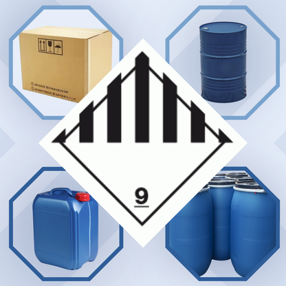 Class 9 | 9.0 Miscellaneous | Without text | Self-adhesive for Dangerous Goods Transport | Water and UV Resistant Polypropylene | BS5609 | IATA | ADR | IMDG | ADN | RID
