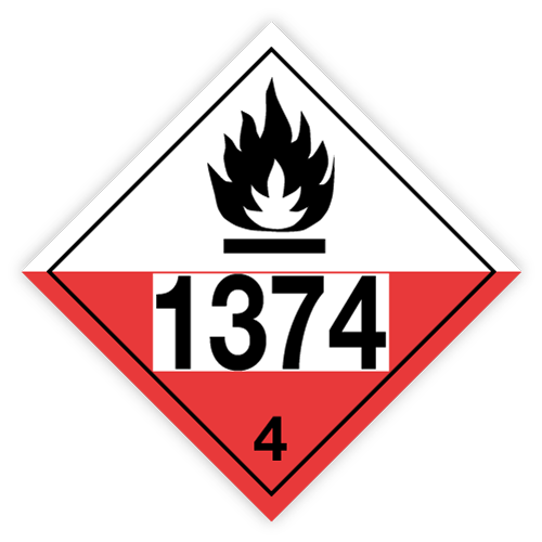 Classe 4 | 4.2 Substances susceptibles de combustion spontanée | Avec marquage du code ONU | Auto-adhésif | Conforme à la norme BS5609 | IATA | ADR | IMDG | ADN | RID 