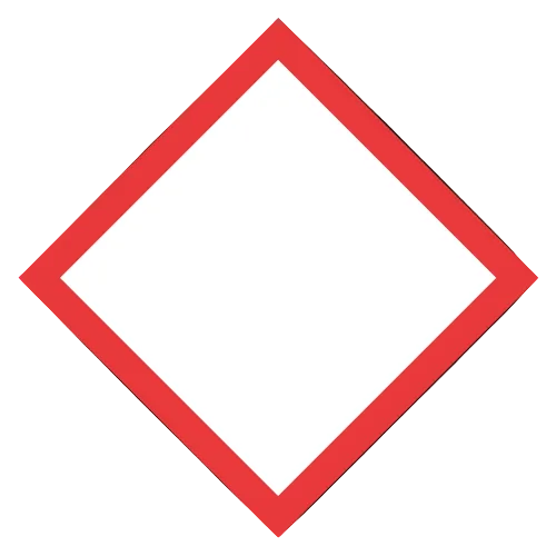 Cadre rouge vierge SGH pour symbole | Autocollant | Conforme à la norme BS5609 | IATA | ADR | IMDG | ADN | RID 