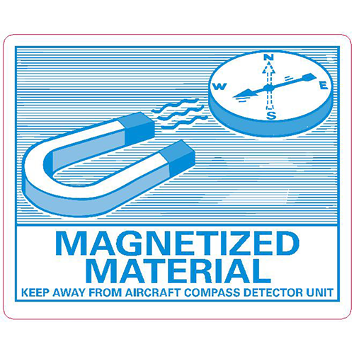 Magnetized Material | Self-adhesive | BS5609 approved | IATA | ADR | IMDG | ADN | RID | MYDG.SHOP
