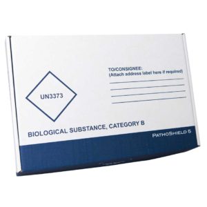Pathoshield 5 | 279x179x43mm | Cat. B | UN3373 | Whit A5 Seal | Sample Packaging | ADR