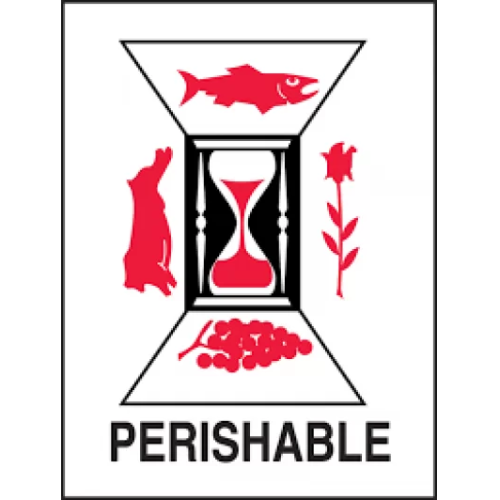Perishable | Self-adhesive | BS5609 approved | IATA | ADR | IMDG | ADN | RID | MYDG.SHOP
