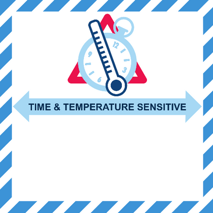 Time temperature sensitive | Without Print | Self-adhesive | BS5609 approved | IATA | ADR | IMDG | ADN | RID | MYDG.SHOP